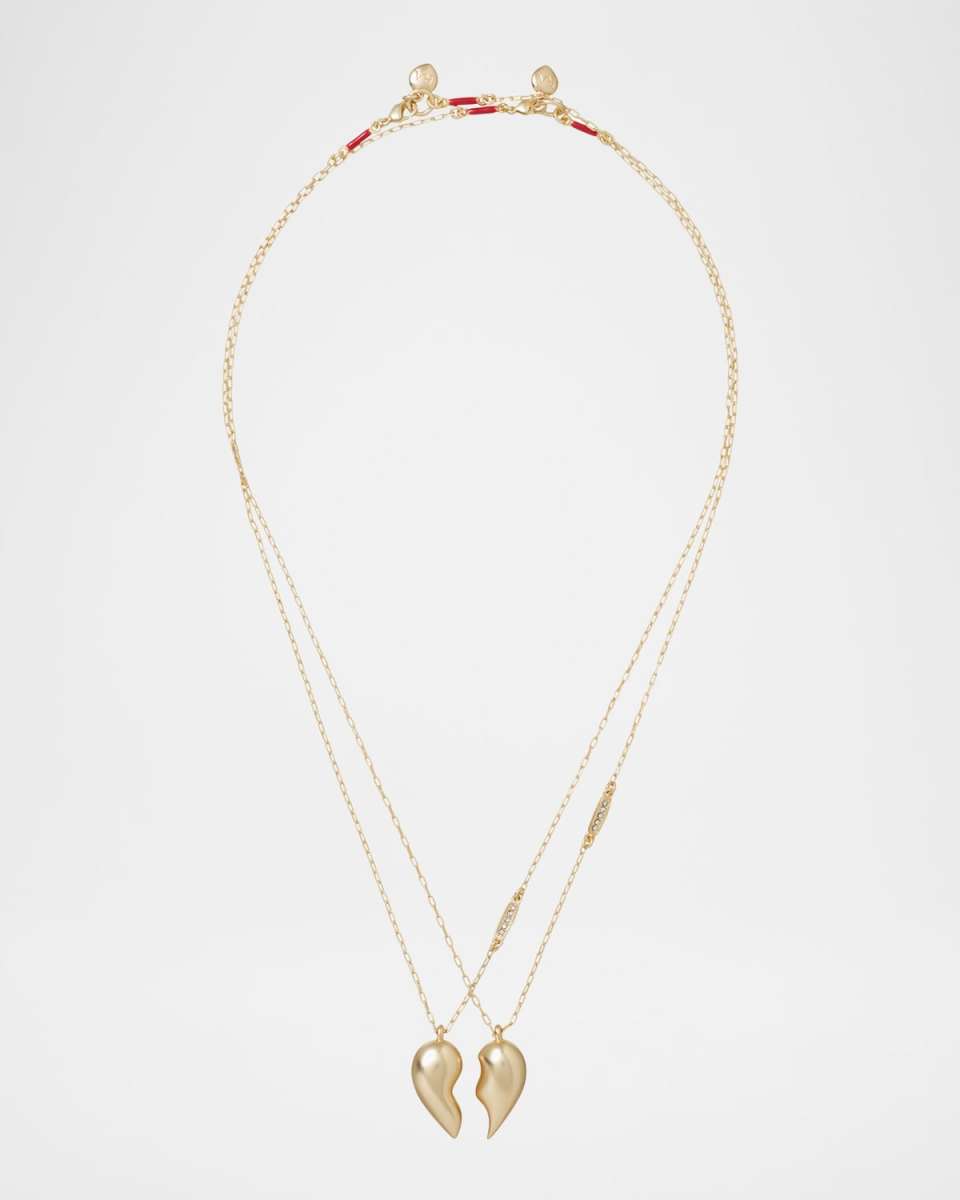 The You and Me Heart Pendant Necklace Duo